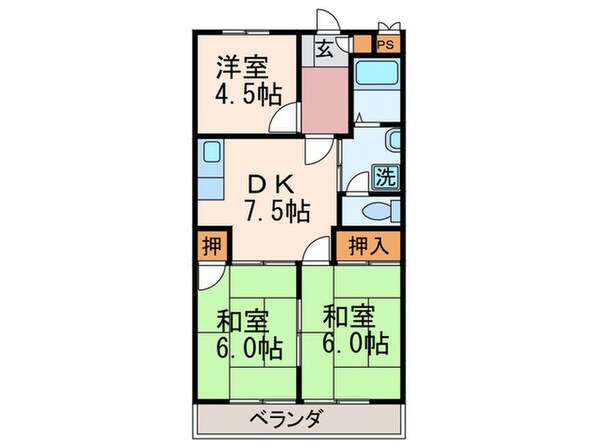 シャトレ青山Ｂの物件間取画像